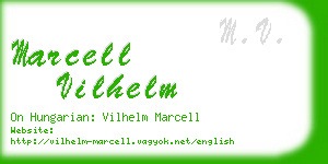 marcell vilhelm business card